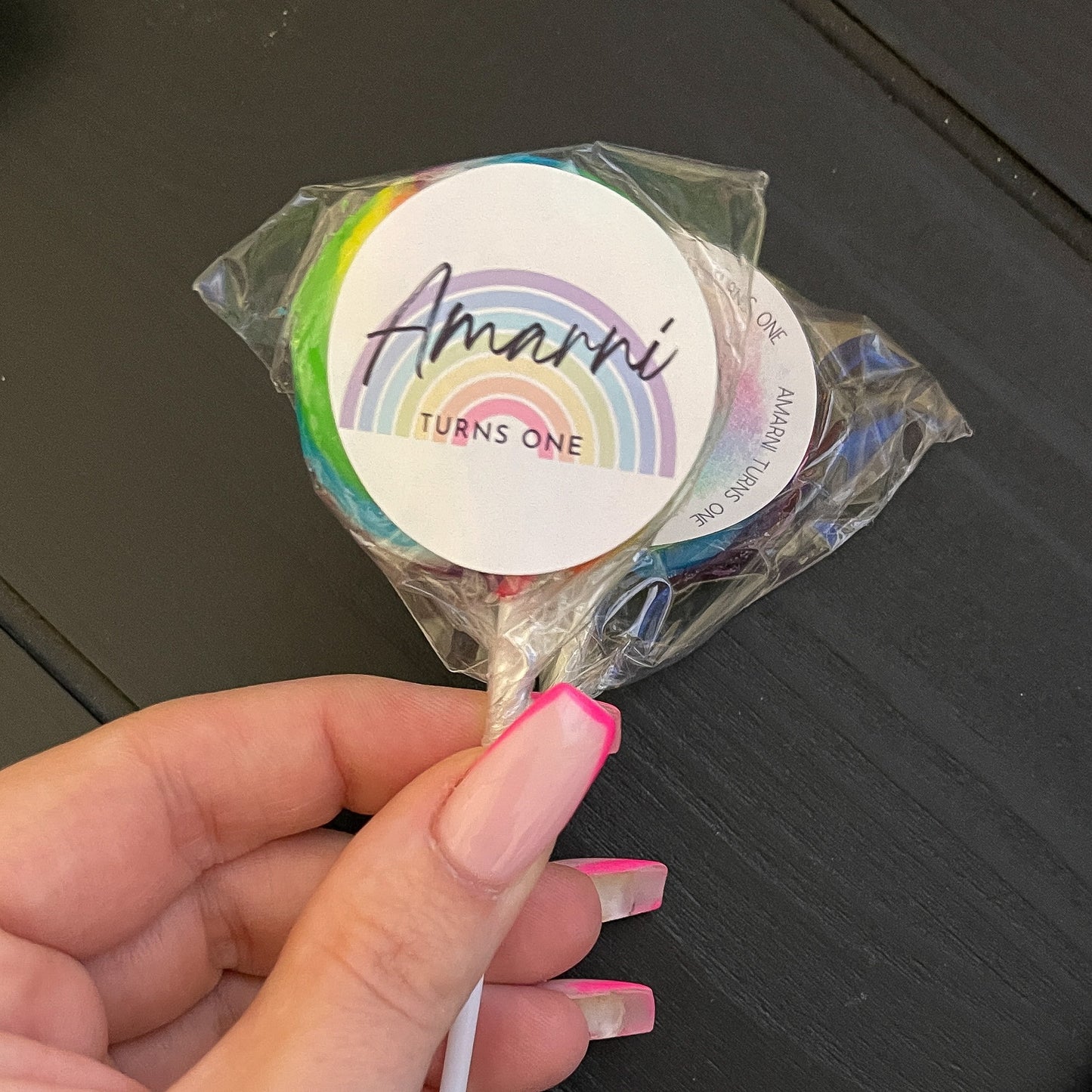Personalised lollipops