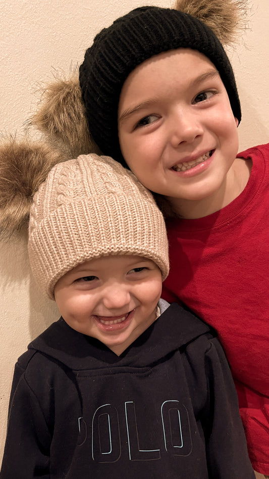 Double Pom Pom Beanie